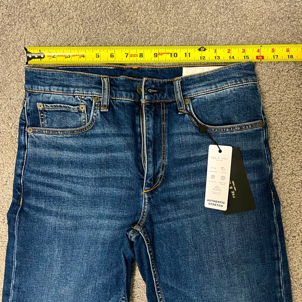 Rag & Bone Men’s Fit 2 Slim Authentic Stretch 30x30 Medium Blue Tripp - Picture 13 of 13